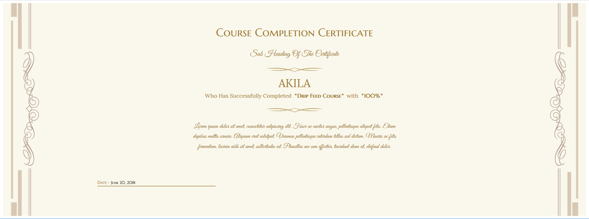 Certificates Frontend