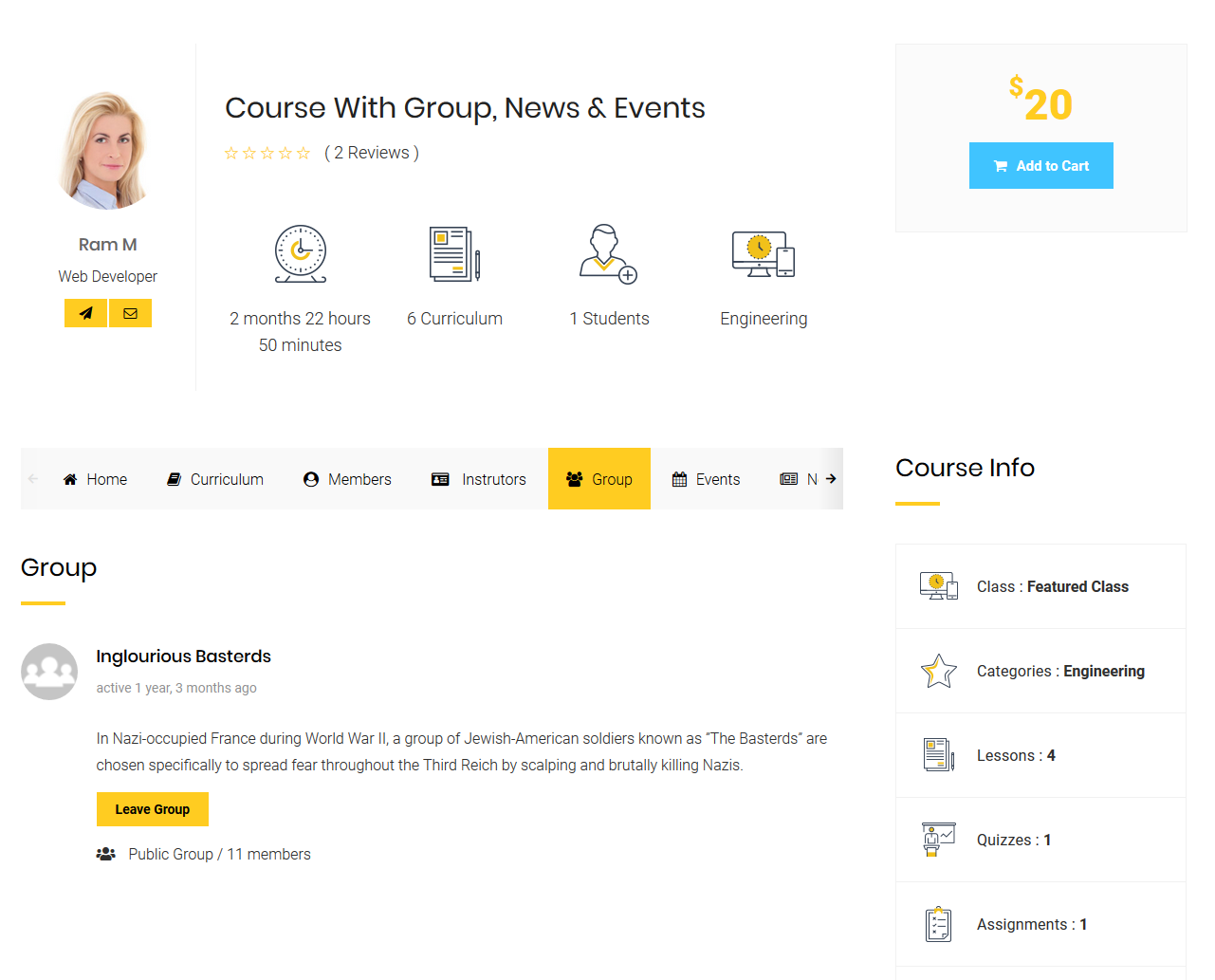 Course With Group