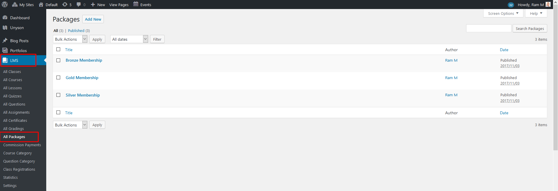 Packages Overview